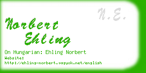 norbert ehling business card